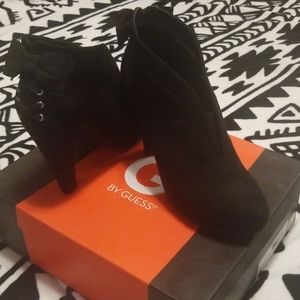 Black heeled booties